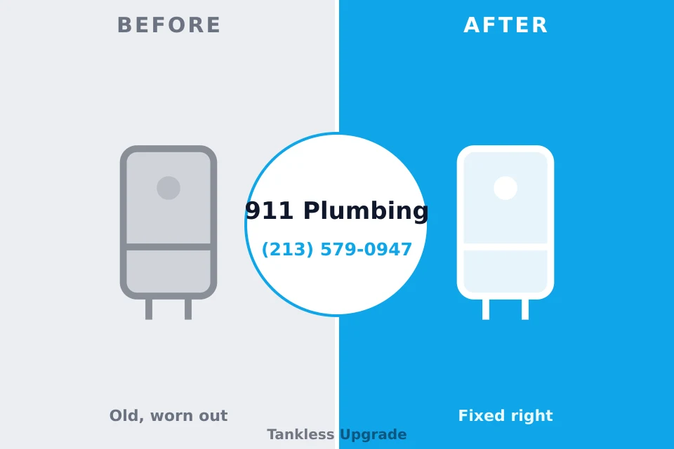 Before and after: plumbing repair Noblesville, IN
